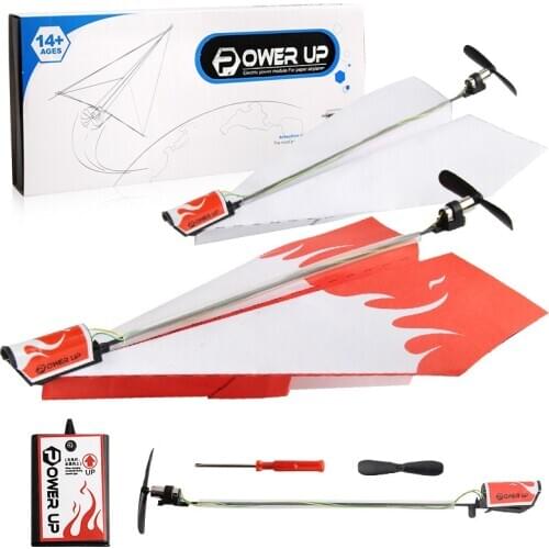 Hot Sales Children Toy Motor Electric Paper Airplane Model Folding DIY Paper Power Toy