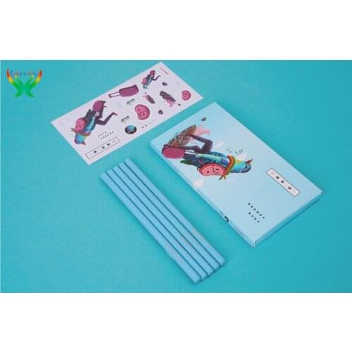 Small bird series charcoal set sketch carbon pen soft carbon 12 pcs Round penholder Paper card box set art supplies