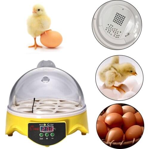 Mini 7 Egg Incubator Poultry Incubator Brooder Digital Temperature Hatchery Egg Incubator Hatcher Chicken Duck Bird Dropship