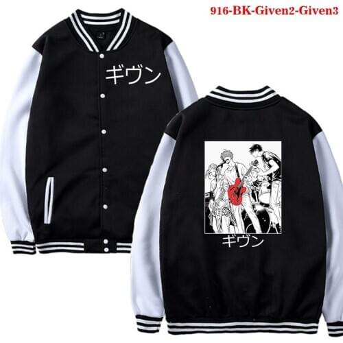 Men Baseball Jacket Anime Given Print Jackets Autumn Winter Oversized Uniform Hoodie Cosplay Streetwear Given Women Jacket