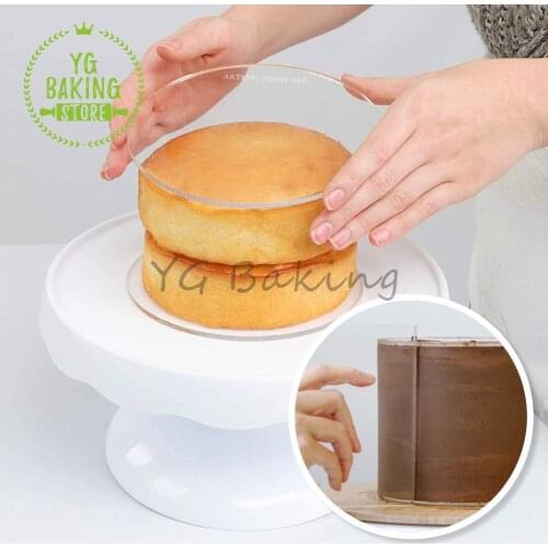 New 2 Pcs/Set 6 size 3mm Thickness Circle Acrylic Disc Round Cake Disks Cake Decorating Tools Round Acrylic Tray Kitchen Tools