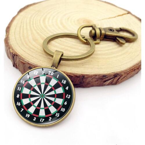 New Men New Vintage Dart Target Model Pendant Key Chain Business Hot Women Best Fashion Party gift Jewelry K2132