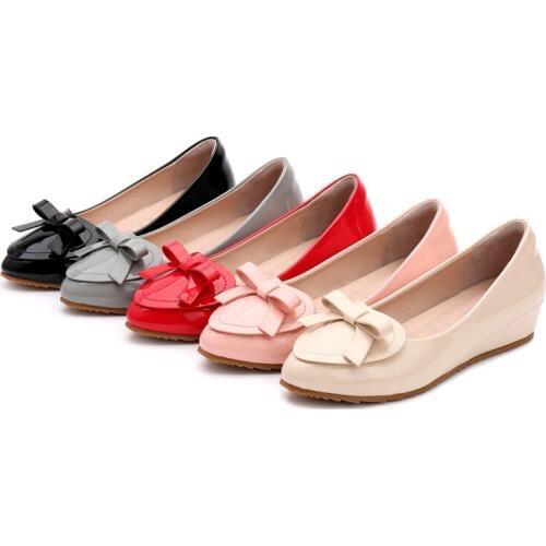 Increased Peas Shoes In The 2019 Spring New The Wild Spring And Autumn Pregnant Women Slope Single Shoes Women