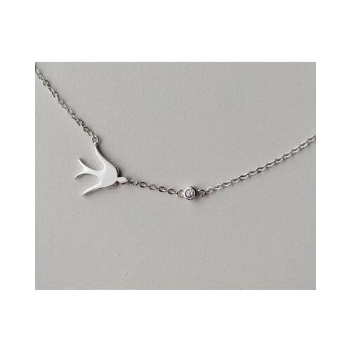 925 Sterling Silver swallow Necklaces & Pendants For Women High Quality Sterling-silver-jewelry