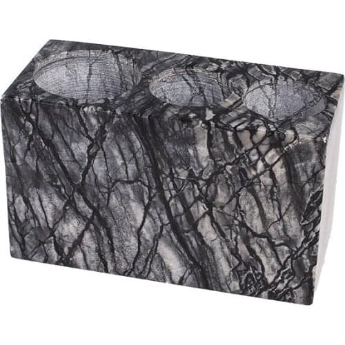 Natural Marble Bathroom Electric Toothbrush Holder Toothpaste Holder Stand for Vanity Countertops, Hollow Bottom