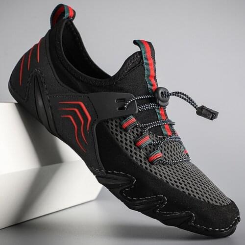 Casual Shoes Mens Shoes Breathable Mesh Single Hollow Mesh Summer Sandals a Pedal Hand-Made Sandals Net Shoes Thin Outer Wear