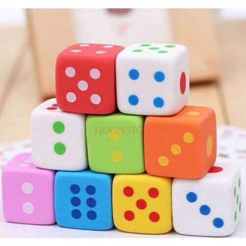 School supplies 1 pcs Dice Eraser Cute Square Eraser Childrens Prize Eraser Mini Eraser