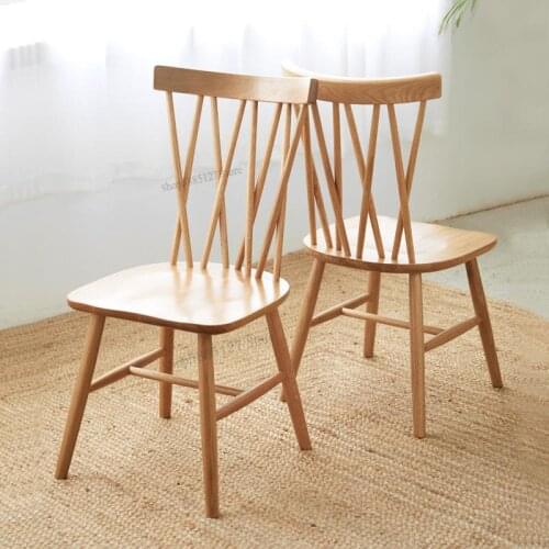 Nordic All Solid Wood Windsor Chair High Back Dining Table Dining Chair Combination Environmental Protection Study Computer Offi