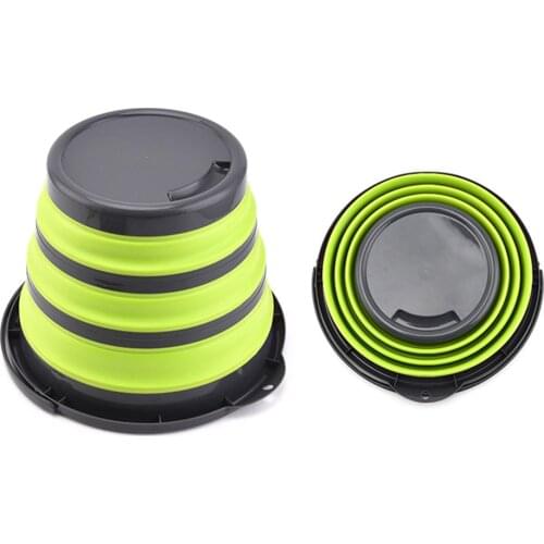 4L/10L Collapsible Bucket Portable Folding Bucket Water Bucket Container with Sturdy Handle for Backpacking Camping Outdoor