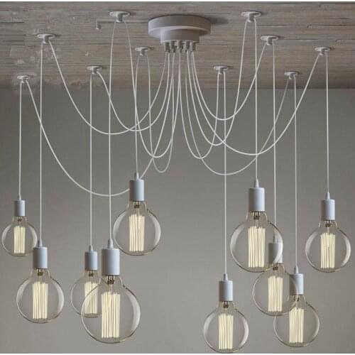 Modern Black Chandeliers 8 Lamps Hotel Dining Room Height Adjustable Dining Room Shop Suspension Luminaire Fixtures Lights