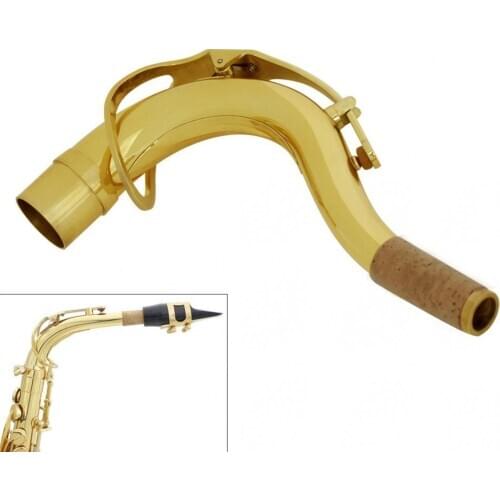 Tenor Saxophone Neck Waterproof Repair Parts Tube Diameter 27.8mm Gold Plated Brass