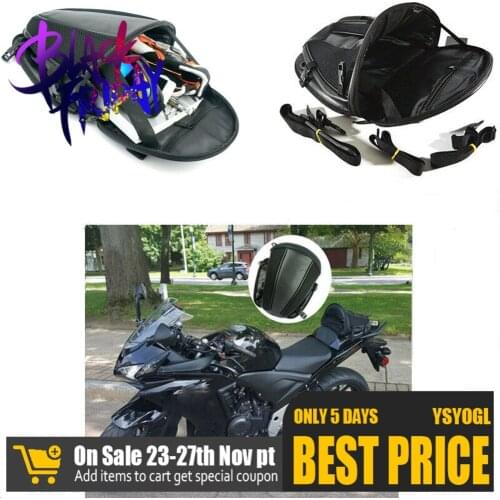 High Quality Waterproof Motorcycle Tank Bag Travel Storage Riding Tail Luggage Backseat Bag Motorbike Bike Rider Backpack Black
