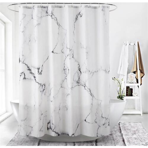 High end Marble printed shower curtain thick polyester cloth waterproof shower curtain partition bathroom curtain shower curtain