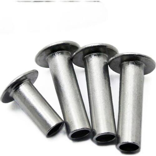 20pcs M3 stainless steel rivet large flat head semi-tubular rivets household decorative bolts 16mm-25mm length