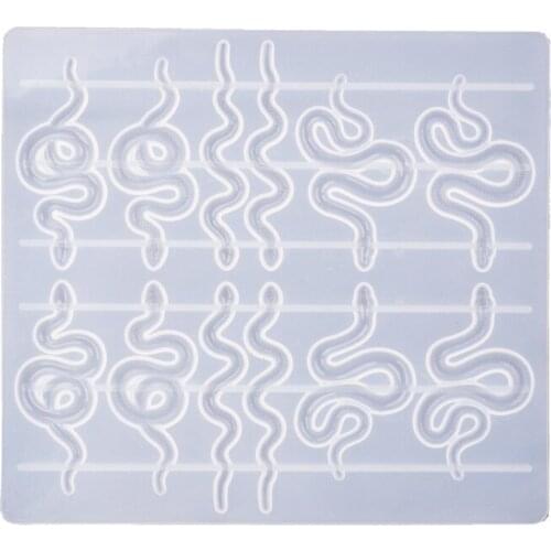 Snake Earring Resin Mold,Silicone Epoxy Resin Casting Molds For Crafts DIY,Jewelry Making,Stud Earring,Pendant,Key Chain-ABUX