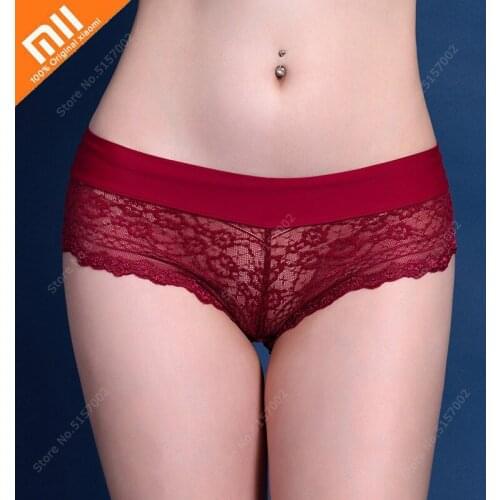 Xiaomi 1pcs Female Sexy Seamless Panties Lace Briefs Lingerie Hollow Breathable Panties Underwears Woman Cotton Stall Underpants