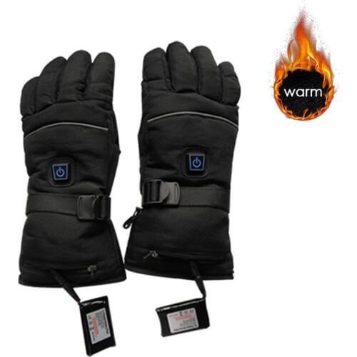 1 Pair Electric Heating Gloves Battery Powered Thermal Heated Gloves for Men and Women Five-Finger Winter Hand Warmer Ski Gloves