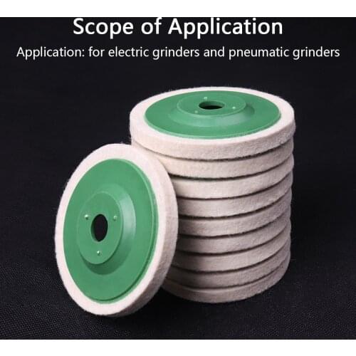 10Pcs Wool Polishing Wheel Buffing Pads 98×8 mm Angle Grinder Wheel Felt Polishing Disc for Metal Marble Ceramics Glass With Box