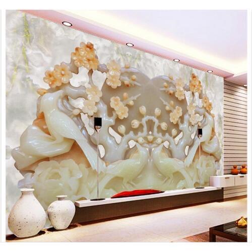 3d bathroom wallpaper living 3d wallpaper Jade carving background wall 3d customized wallpaper living 3d wallpaper