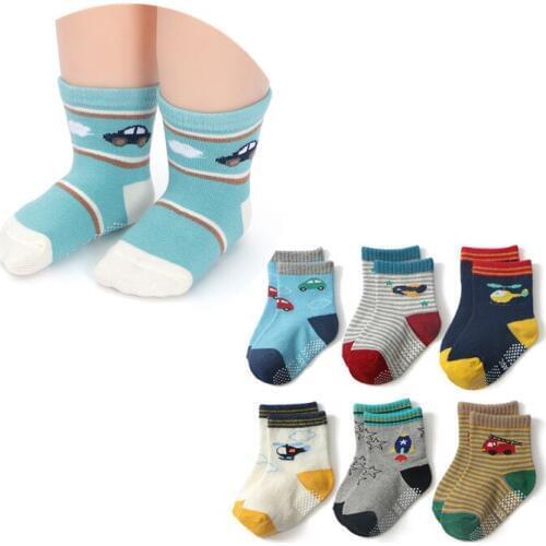 6Pairs/lot Kids Socks Baby New Boy Meias socks Baby Slippers Socks Kids Baby boys Socks 1-3 years