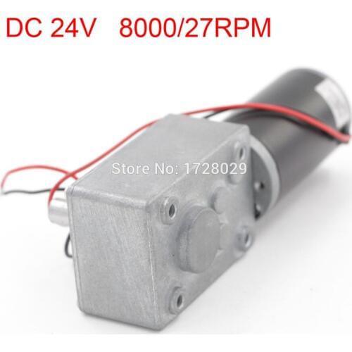 634JSX290-31ZY DC 24V 8000/27RPM DC Worm Reduction Gear Box Motor