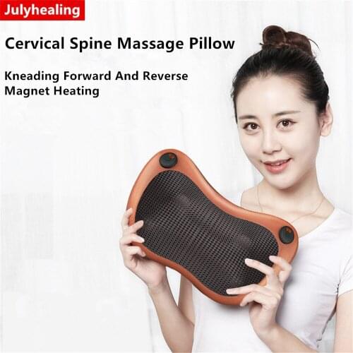 Car Home Dual-use Relaxation Massage Pillow Electric Shoulder Back Magnet Heating Kneading Infrared Therapy Shiatsu Neck Pillow