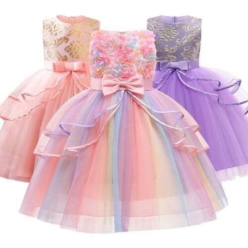 White Christening Wedding Baby Princess Tutu dress for Girls Clothes Girl Dresses Kids Clothing Big Bow Ball Party Girl Dress