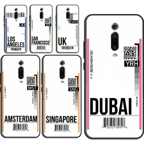 Fly Ticket Air Tickets Travel Label Phone Case For Xiaomi Mi 11 Lite Ultra Mi 10T Pro Note 10 Lite POCO F3 F2 M3 X3 Pro Cover