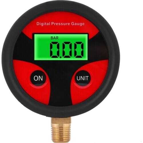 0-200 psi LCD Digital Tyre Tire Air Pressure Gauge Meter for Car Truck Motorcycle High-end digital chip Made of Rubber Brass