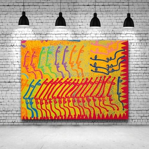 Decoracion Home Yayoi Kusama Abstract Art Paintings Hand Painted Abstract Faces Oil Painting Classical Canvas Painting Unframed