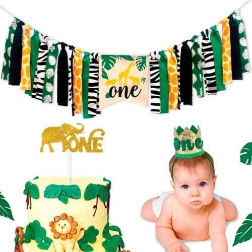 Wild One Birthday Party Decor Kids First 1st Birthday Boy Party Jungle Safari Theme Party Decor Woodland Animal Tropical Party