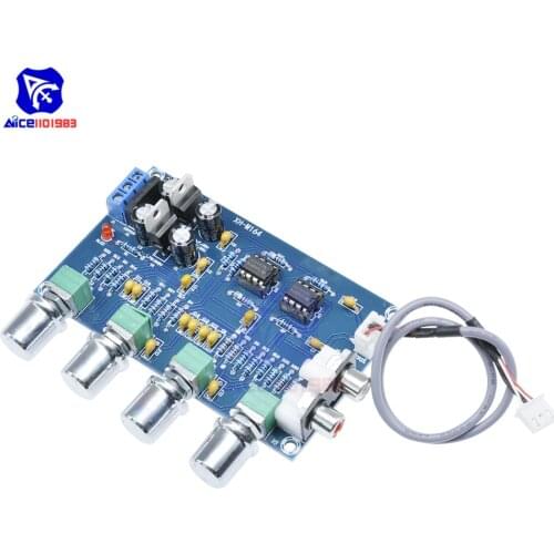 Diymore NE5532 Stereo Pre-amp Preamplifier Tone Board Audio 4 Channels Adjustable Potentiometer Amplifier Module with Wire