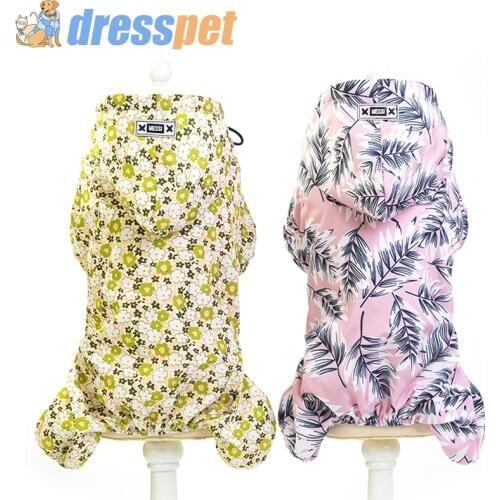 DRESSPET Pet Dog Raincoat New High Quality 100% Impermeable Polyester Rain Clothes For Small Medium Dogs