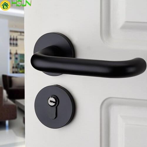 European Space Aluminum Door Lock Indoor Door Holding Hand Lock Mechanics Lock Bedroom