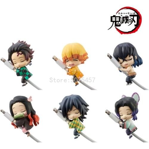 Kimetsu no Yaiba Anime Figure Kamado Tanjirou Agatsuma Zenitsu Action Figure Demon Slayer Kamado Nezuko Figurine Model Doll Toys