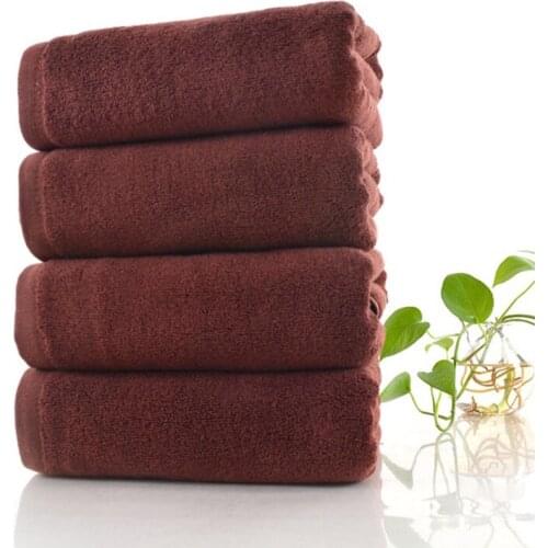 Coffee Thickened 100% Cotton Hand and Face Bath Towels Soft Bath Towels Strong Absorbent Home Bathroom Hotel Adult Children