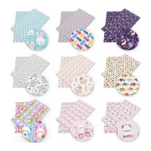 David accessories 20*33cm Easter Egg Synthetic Leather Patchwork For Hair Bow Bag Wallet Phone Cover DIY,1Yc10412