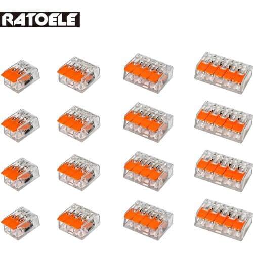 Mini Quick Plug Wire Connectores Electrical Terminals Kit New Fast Universal Compact Cable Lighting Connectors Set 2/3/4/5 Pin