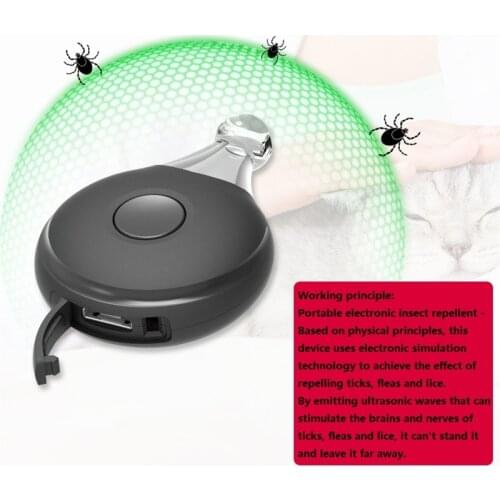 Pet Ultrasonic Flea Remover Collar Tick Repellent Lice Repeller For Dogs Cat