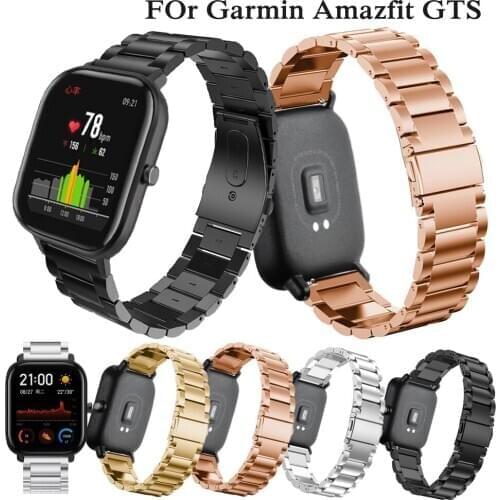 Stainless Steel Wrist Strap For Xiaomi Huami Amazfit GTS/GTR 42MM Smart Watch Band Replace Bracelet For Amazfit Bip S Youth 20MM