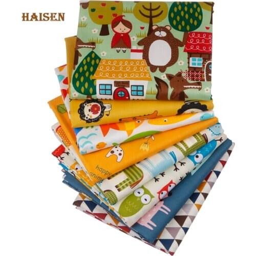 Cute Cartoon Printed Twill Fabric Cotton Patchwork Tissue Cloth For DIY Baby&Childs Toy Handicraft Sewing&Quilting Material