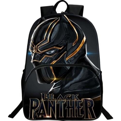 New Black Panther Schoolbag For Primary School Students Superhero Kids 3D Print Backpack For Boys Girls Fashion16inch Mochilas