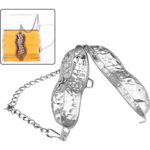 High Quality Tea Strainer Food Grade loose-leaf Tea Infuser Peanut Shaped Filter Diffuser Fun Cartoon Tea Accessories