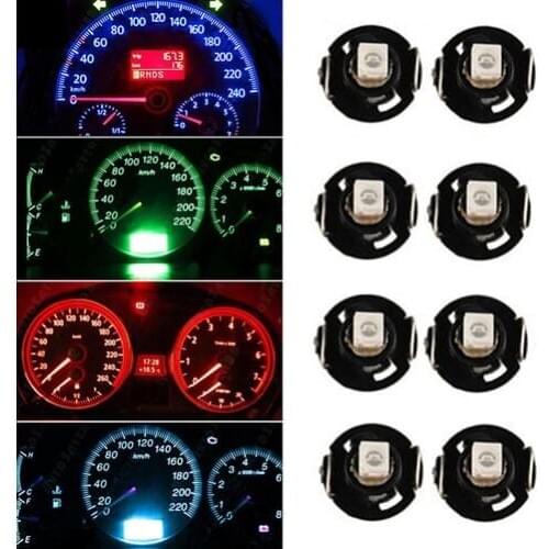 10 Pcs T4.2 12V LED Bulb Car Instrument Dashboard Meter Panel Lights Lamps