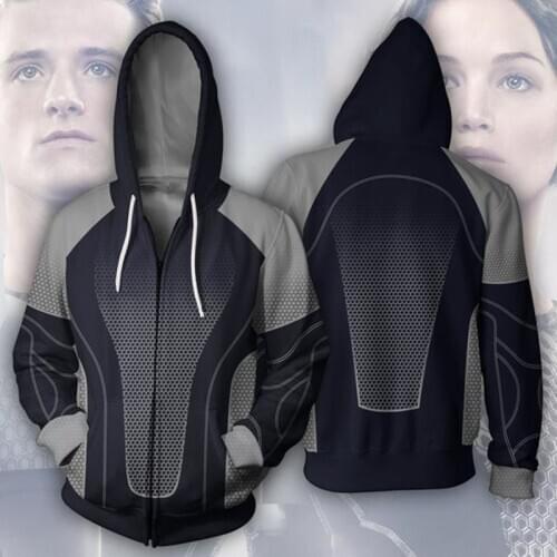 The Hunger Games Hoodie Katniss Everdeen Cosplay Katniss Everdeen 3D Print Sweatshirt Zipper Hooded Hoodie Sweatshirt Jackets