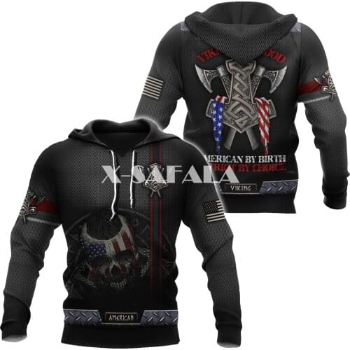 American Viking Tattoo 3D Full Print Size Hoodie Man Women Harajuku Outwear Zipper Pullover Sweatshirt Unisex-3
