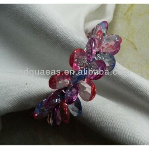 Beaded wedding napkin ring, napkin holder, decoration napkin ring