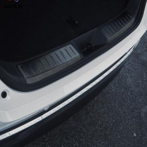 For Toyota Harrier Venza 2020 2021 Stainless Steel Rear Guard Protection Trim Cover Pad Scuff Sill car styling Scuff Plate