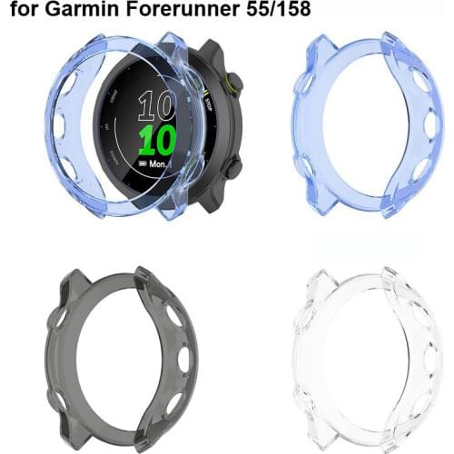 Compatible with Garmin Forerunner 55 and Forerunner 158 Case, TPU Protective Case Cover for Garmin Forerunner 55 Smartwatch