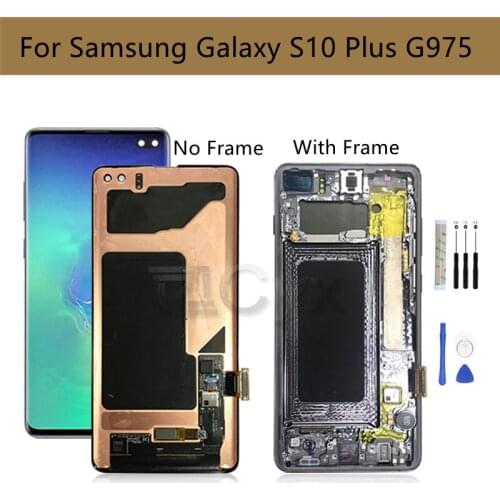 Burn Shadow For Samsung Galaxy S10 Plus LCD G975F G975W G975U Display Touch Screen Digitizer Assembly For Samsung S10+ Display